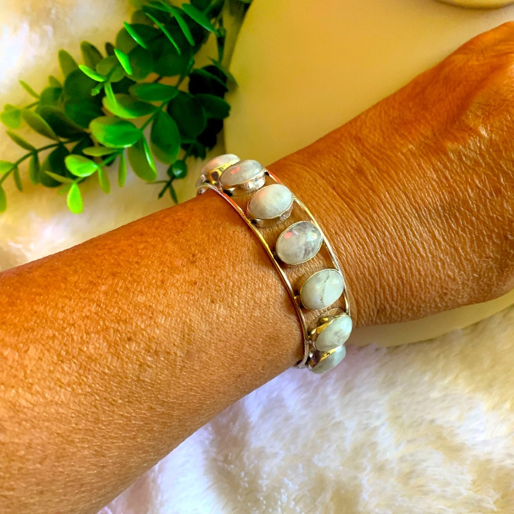 New Gemstone & Sterling Adjustable Bracelet